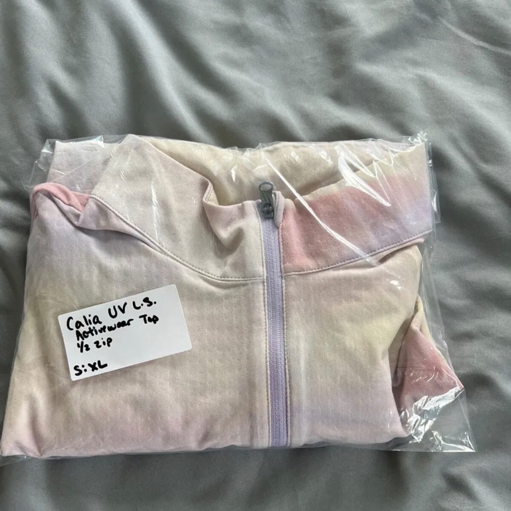 Calia by Carrie Underwood 1/2 zip polo XL TIEDYE